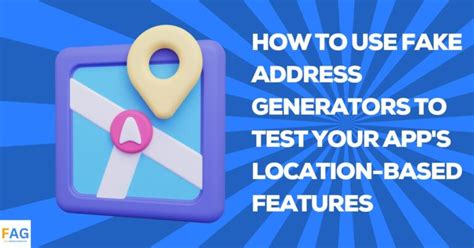 how to useaa fake address in your area
